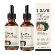2 Bottles 7 Dayz Tea Tree Ginger Treatment Serum for Toenail, Moisturize the Cuticle & Strengthen Na