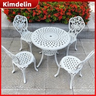 KIMDELIN เฟอร์นิเจอร์กลางแจ้งหล่ออลูมิเนียมเฟอร์นิเจอร์ระเบียงโต๊ะ + เก้าอี้