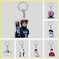 Yuzuru Hanyu Keychain Gu Ailing Eileen Keyring Winter Olympic Action Figure Bag Pendant Key Chain Ca