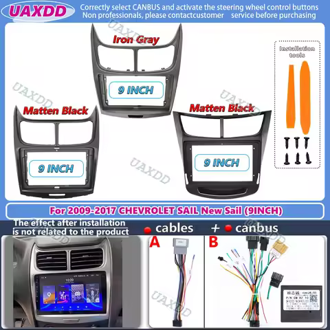 Autoradio stereo pour For 2009-2014 CHEVROLET SAIL2015-2017 New Sail 9INCH navigation GPS cadre fasc