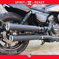 QJMOTOR SRV600 Modified Exhaust Pipe King Cobra Exhaust Pipe SRV600 Left RIght Exhaust Motorcycle
