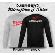Milwaukee Tools Electrian Long Sleeve Tshirt Microfiber Jersey Dry Fit