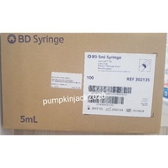 BD Sterile Syringe 5ml Luer-Lok Slip Tip - 1 box (100s')