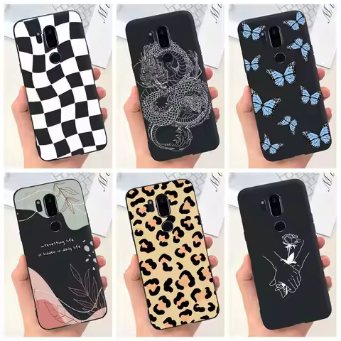 Silicone Case For LG G7 ThinQ Cover LM-G710N LM-G710 Phone Case Popular Butterfly Leopard Soft Funda
