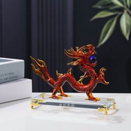 Crystal Dragon Playing Ball Home Decorations Living Room Bar Cabinet Automobile Interior Decorations