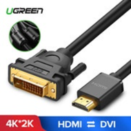 Cáp HDMI to DVI D 24+1 Ugreen 11150 HD106 ( HDMI > < DVI dùng 2 chiềudây thuần đồng Male- Male)