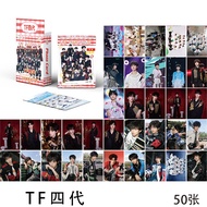TF Family Fourth Generation Flash Laser Photocard Lomo Card 50pcs/box