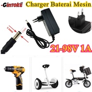 MESIN Cordless Drill Charger Adapter/ Battery Charger Machine Drill Charger Machine 21V-98V 1A Unive