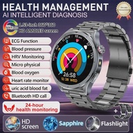 2025 New ECG+PPG Health Diagnosis Smart watch Men Women sapphire Clock Uric Acid Lipid BP Heart rate