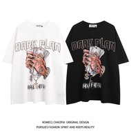 T shirt S-7XL Oversized Harajuku Men T Shirt Print Cotton Short Sleeved Baggy Size Tshirt Lelaki Shi