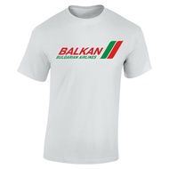 Hip Hop Cotton Tshirt Balkan Airlines Bulgarian Airline Bulgaria Airlines Thanksgiving/Halloween Gift