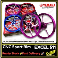 EXCEL 511 FG511 YAMAHA CNC LAY SPORT RIM SET SRLZ SRL115 LC135 Y15ZR Y16 Y125ZR LC5S NVX155 EGOLC AV
