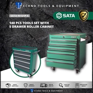 SATA 95121P-5 140 PCS TOOLS SET WITH 5 DRAWER ROLLER CABINET