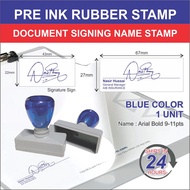 Document Signing Name Stamp / Signature Chop / Self Ink Rubber Stamp / Pre Ink Rubber Stamp / Sign N