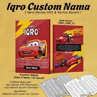 Adzkia35 Children's Iqro (Custom Name) Complete Iqro SoftCover Book/ Iqro 1-6 Cars Design