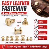 Brass flat curved male-female screw, male-female rivet, I-shaped belt screw rivet Solid Brass Belt R