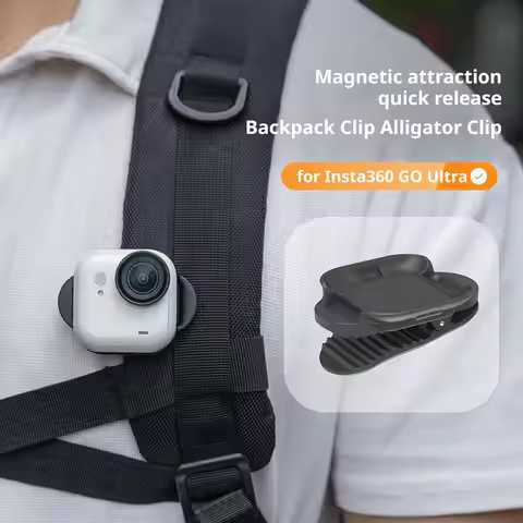 Magnetic Backpack Clip For Insta360 GO Ultra Quick-release Bracket Mount Alligator Clip For Insta360