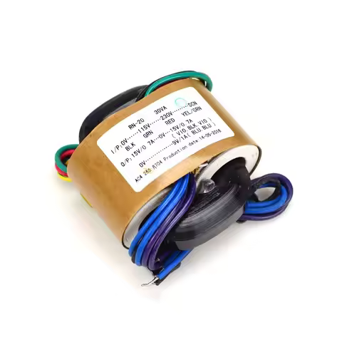 1pc R Type Transformer 30W 0V-115V-230V-SCN(Shielded Wire) 30VA Double 9V 12V 15V 18V 24V 79×68×40（m