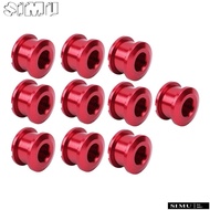 SIMULR 10Pcs Single Chainring Bolts, Lightweight Single Speed Chainring Bolts, Durable M8 Aluminum A