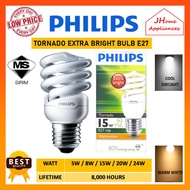 PHILIPS TORNADO 5W / 8W / 15W / 20W / 24W (SPIRAL) EXTRA BRIGHT E27 BULB - [ CDL / WW ] PHILIPS LAMP