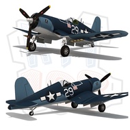F4U Corsair Airplane Paper Model