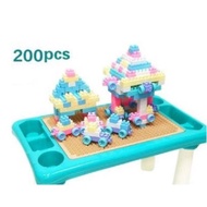 200PCS Lego with Table Kids Toys Kids Building Block Lego Children Colourful Lego Mainan Lego Kanak-