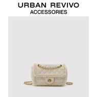 URBAN REVIVO new ladies accessories กระเป๋าสะพายไหล่อารมณ์ผู้หญิง AW07TG3E2000 Ivory white