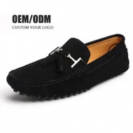 Best seller men's dress loafers flat shoes Moccasin casual loafers lazy driving boat peas men's dress shoes custom men shoes OEM