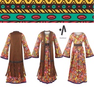Vintage Disco Hippie Costume For Women 70s Retro Cosplay Outfit