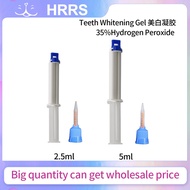 2.5ml/5ml Dental Bleaching Gel Tooth Whitener Dual Barrel Syringe Teeth Whitening Gel 35%hydrogen Peroxide