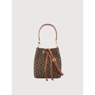 Bonia Brown Eterna Monogram Bucket Bag
