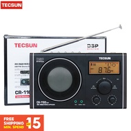 TECSUN CR-1100 CR1100 Radio AM FM MW Radio Multiband Radio Receiver Portable Audio Radio Digital Clock Display Stereo Radio