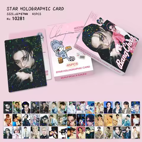45 K-pop SKZOO Stray Kids New Album Celebrity BANGCHAN Photo Card Collection Card Fang Can Star Flas