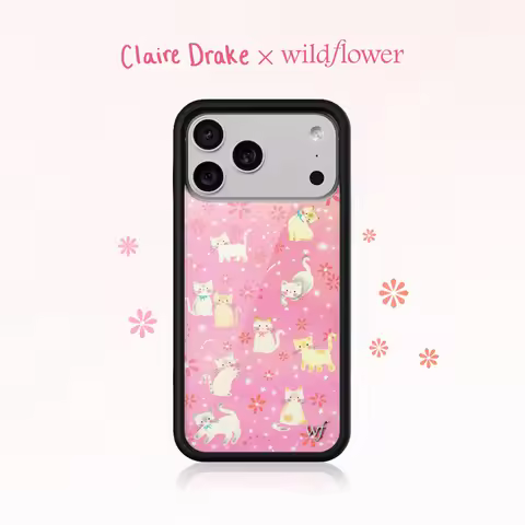 Wildflower ins Claire Drake Phone Case for iPhone 17 16 15 14 13 12 11 Pro Max Plus WF Fashion Pink 