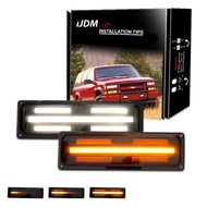 iJDM Switchback Amber Yellow LED Front Turn Signals Lamp For 200GMC Chevy C/K 1500/2500/3500 White L