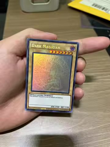 Yu Gi Oh Holographic Rare/HR TCG Dark Magician(GFTP-EN128) English Collection customize Game Card (N