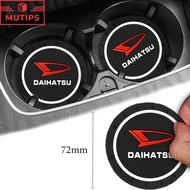 Daihatsu Car Silicone Coasters Protecter Waterproof PVC Non-slip Rubber Water Cup Mat For Mira Delta