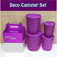 Tupperware Purple  Deco Canister Set (4) Toples