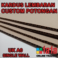 Cardboard or Cardboard Sheet Corrugated Sheet Single Wall Size A0 (84.1x118.9)cm