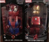 Happy 一番賞 Marvel 2021 Be@rbrick 400% SP賞+最後賞 鋼鐵人+蜘蛛人 庫柏力克熊