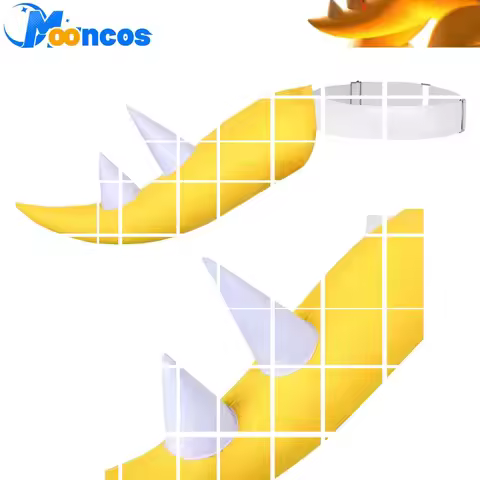 Bowser Jr Yellow Tail Cosplay Props Movie Bros Costume Accessories for Unisex Adult Men Women Junior
