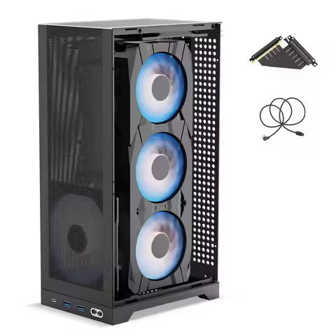 ShinySnake L300 Mesh ITX Case: 8.5L, 325mm GPU, SFX/SFX-L, PCIe 5.0 Riser, DP1.4, Steel Frame SFF Bu