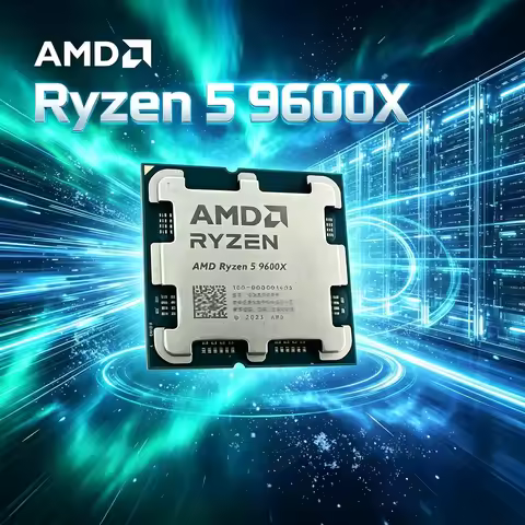 AMD Ryzen 5 9600X Socket AM5 CPU AMD 9600X Processor 6-Core 12-Thread 32MB L3 Cache Up to 5.4GHz Zen