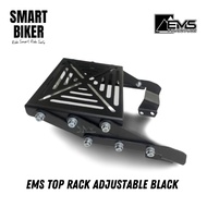 EMS Top Rack Adjustable Y16 / LC V2-V7 / Y15 / LC V8 / RSX / RS150R Black Rack Lipat 3 Kaki