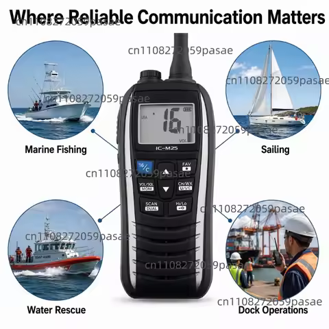 IC-M25 VHF Transceiver Marine Radio Float IPX7 Waterproof Handheld VHF Transceiver
