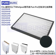 Pureburg 淨博 - HEPA 活性碳2合1濾網濾芯 - 適合惠而浦 Puri-Pro空氣淨化抽濕機