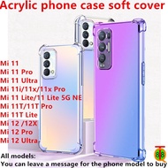 Xiaomi Mi 12T 12S 12 12x 11 11i 11x 11t Pro Ultra Lite 5G NE Acrylic phone case transparent shock proof casing cover case