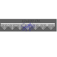 แผ่นพลาสวูด (Plaswood) เชิงชายลายปิระมิด แพ็ค 10 ชิ้น (สีขาว)