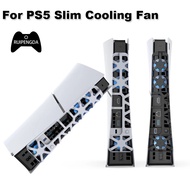 For PS5 Slim Console Cooling Fans Cooler Fan with Blue LED Light Game Console Fast Charging Dock Cooling Fan Stand