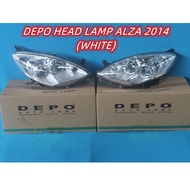 HEAD LAMP / LAMPU DEPAN / LAMPU BESAR PERODUA ALZA 14Y-18Y (WHITE) DEPO